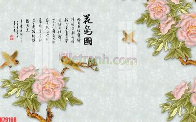 File gốc File tranh gốc dán tường đẹp K79168 (chuẩn màu) cho in offset