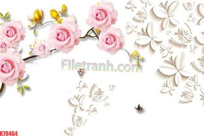 File tranh gốc PSD File tranh gốc dán tường đẹp K79464 còn nguyên layer