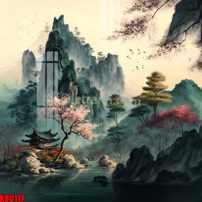 File gốc File tranh gốc tổng hợp K80117 (trang trí) cho phòng khách