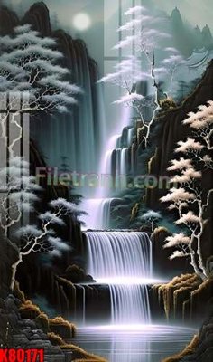 File in trần File tranh gốc tổng hợp K80171 (bản gốc) đại dương