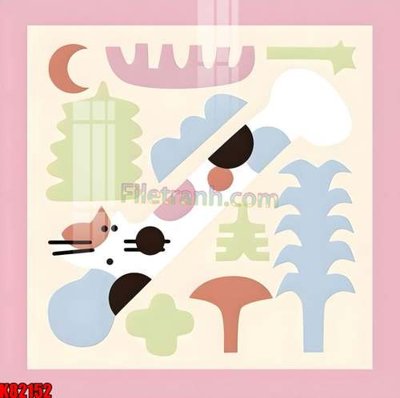 File gốc File tranh gốc tổng hợp K82152 (in tráng gương) nghệ thuật