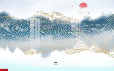 File tranh File gốc in tranh tổng hợp tường nền K87245 (bản gốc) in lụa 3D