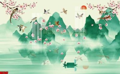 Download file File gốc in tranh tổng hợp tường nền K87287 (gốc) in mica đèn LED