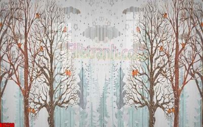 File in mica File gốc in tranh tổng hợp tường nền K87290 (bản gốc) làm vách ngăn