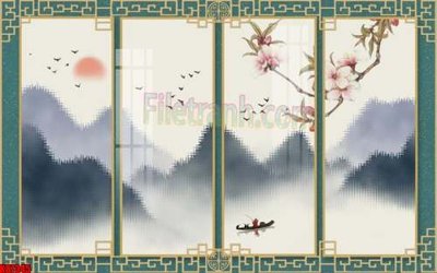 File in ấn cao cấp File gốc in tranh tổng hợp tường nền K87345 (file gốc)