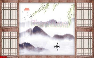 File tranh File gốc in tranh tổng hợp tường nền K87346 (bản gốc) in lụa dán tường