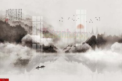 File tranh File gốc in tranh tổng hợp tường nền K87366 (bản gốc) in lụa 5D