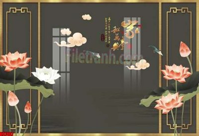 File tranh File gốc in tranh tổng hợp tường nền K87467 (bản gốc) in lụa 5D