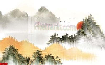 File tranh in tráng gương File gốc in tranh tổng hợp tường nền K87660 (siêu nét)