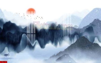 File gốc File gốc in tranh tổng hợp tường nền K87684 (in lụa) họa tiết 3D