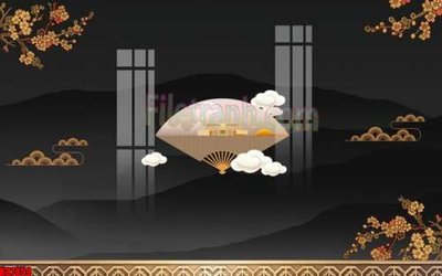 File gốc File gốc in tranh tổng hợp tường nền K87859 (in lụa) trang trí tường