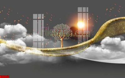 File gốc File gốc in tranh tổng hợp tường nền K88043 (in tráng gương) ốp tường