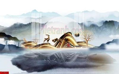 File gốc File gốc in tranh tổng hợp tường nền K88205 (in lụa) cao cấp