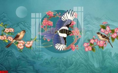 File PSD File gốc in tranh tổng hợp tường nền K88311 (nguyên bản) cho thiết kế