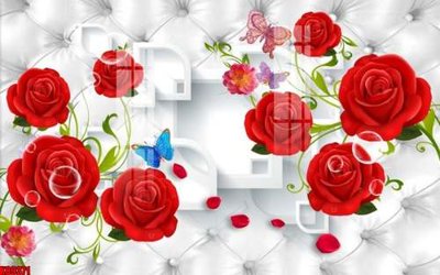 File gốc File tranh gốc tổng hợp tranh nền tường đẹp K89371 (in lụa) tranh mã đáo