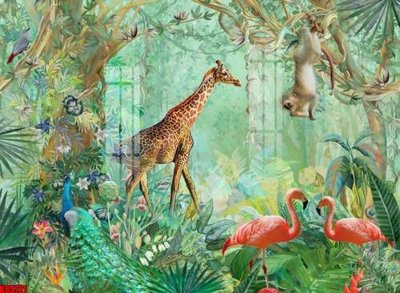 File in trần File tranh gốc tổng hợp tranh nền tường đẹp K89721 (bản gốc) mây trời