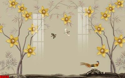 File gốc File tranh gốc tổng hợp tranh nền tường đẹp K89876 (trang trí) phòng ngủ