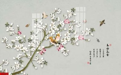 Download file gốc File tranh gốc tổng hợp tranh nền tường đẹp K90341 (in lụa) hoa lá