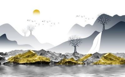 Tải về hình ảnh gốc File tranh gốc tổng hợp tranh dán nền tường đẹp K91063 sắc nét