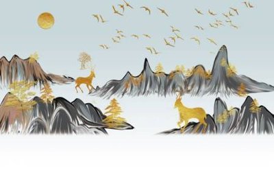 File tranh gốc PSD File tranh gốc tổng hợp tranh dán nền tường đẹp K91089 còn nguyên layer