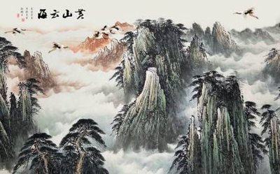 Tải file File tranh gốc tổng hợp tranh dán nền tường đẹp K91401 (gốc) chủ đề phong thủy