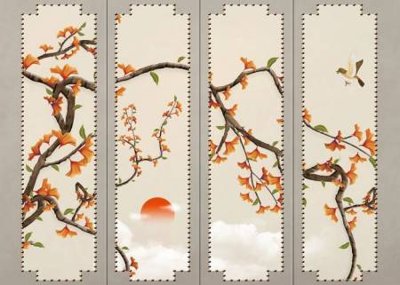 Download file gốc File tranh gốc tổng hợp tranh dán nền tường đẹp K91461 (in lụa) tranh 3D