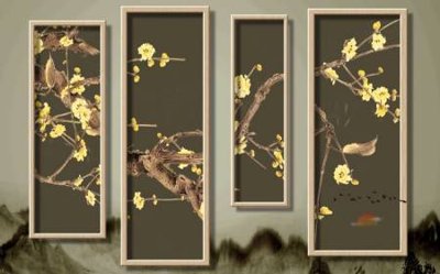 File gốc File tranh gốc tổng hợp tranh dán nền tường đẹp K91479 (PNG) không nền chất lượng