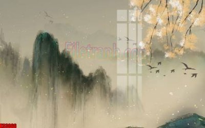 File gốc File tranh gốc tổng hợp tranh nền tường đẹp K93066 (in lụa) tranh thuận buồm