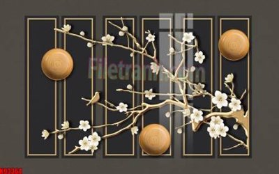 File gốc File tranh gốc tổng hợp tranh nền tường đẹp K93364 (in lụa) tranh thuận buồm