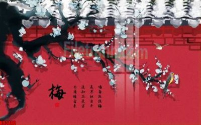 File gốc File tranh gốc tổng hợp tranh nền tường đẹp K93440 (in tráng gương) ốp tường