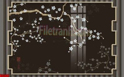 File gốc File tranh gốc tổng hợp tranh nền tường đẹp K93447 (in mica) làm quà tặng