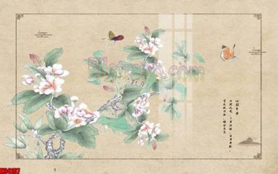 File PSD File tranh gốc tổng hợp tranh nền tường đẹp K94107 (gốc) tách lớp chi tiết