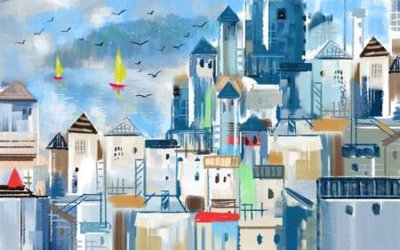 File tranh File tranh gốc tổng hợp tranh nền tường đẹp K95119 (gốc) in vải canvas