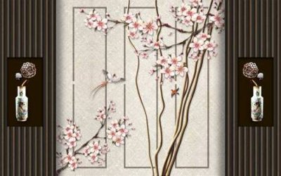 File in trần File tranh gốc tổng hợp tranh nền tường đẹp K95444 (file gốc) hoa văn 3D