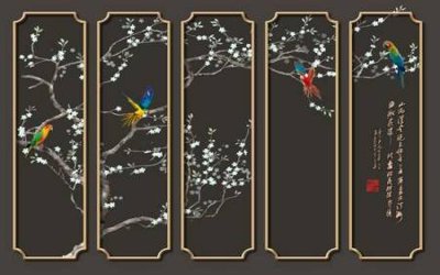 File gốc File tranh gốc tổng hợp tranh nền tường đẹp K95993 (in ấn) màu sắc trung thực