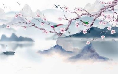 Download file gốc File tranh gốc tổng hợp tranh nền tường đẹp K96335 (in lụa) tranh 3D