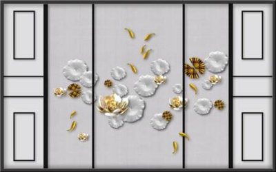 File in trần File tranh gốc tổng hợp tranh nền tường đẹp K96681 (file gốc) hoa văn 3D