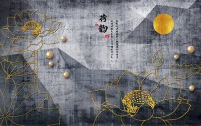 File gốc File tranh gốc tổng hợp tranh nền tường đẹp K96706 (in tráng gương) sang trọng