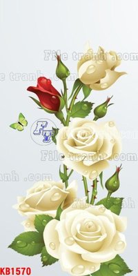 File in trần File in kính bếp KB1570 (file gốc) hoa văn 3D