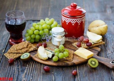 File tranh File in kính bếp KB2148 (bản gốc) in lụa dán tường