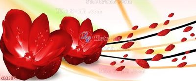 Tải file File in kính bếp KB3387 (gốc) chủ đề hoa sen