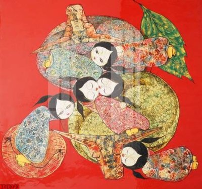 File in trần File tranh in décor tranh treo tường tổng hợp KD10343 (bản gốc 3D) sống động