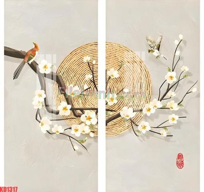 File tranh File gốc in tranh nền tường tổng hợp KD1317 (bản gốc) in lụa 5D