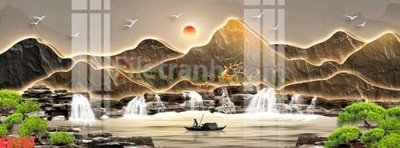 File in trần File gốc in tranh nền tường tổng hợp KD1787 (file gốc) chủ đề vũ trụ