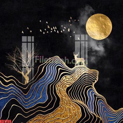 File gốc in tráng gương File gốc in tranh nền tường tổng hợp KD1799 chi tiết