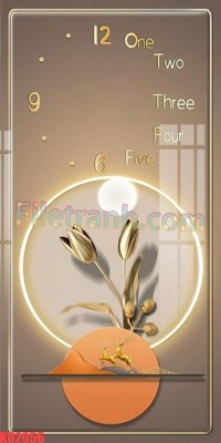 Ảnh gốc File gốc in tranh nền tường tổng hợp KD2056 (độ nét cao) in tráng gương