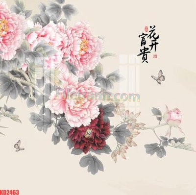File tranh File gốc in tranh nền tường tổng hợp KD2463 (bản gốc) in lụa 5D
