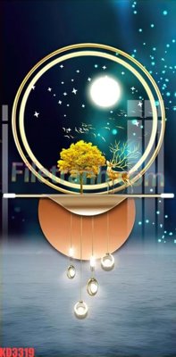 File in trần File gốc in tranh nền tường tổng hợp KD3319 (bản gốc) trời sao