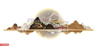 File gốc File gốc in tranh nền tường tổng hợp KD3351 (in 3D) nghệ thuật