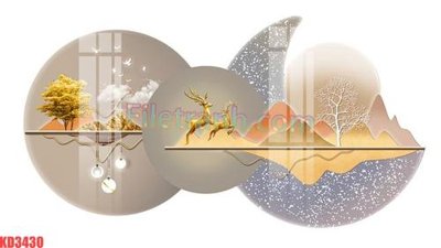 File in trần File gốc in tranh nền tường tổng hợp KD3430 (bản gốc) phong cảnh